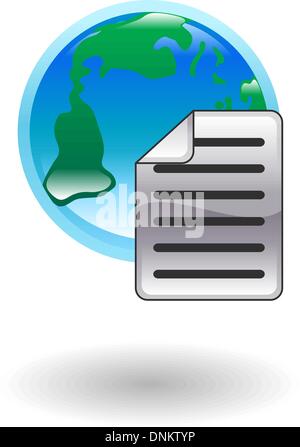 Illustration d'un document internet Illustration de Vecteur