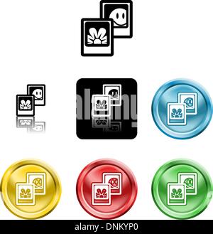 Plusieurs versions d'une icône symbole de photos stylisées Illustration de Vecteur