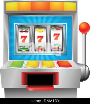 Une fente ou fruit machine illustration sur fond blanc Illustration de Vecteur