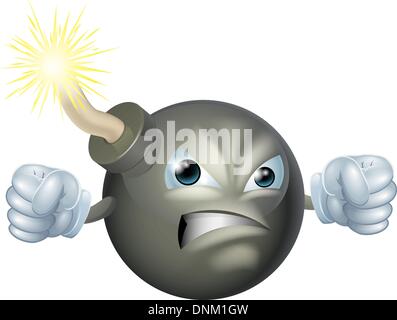 Une illustration d'une colère à la bombe cartoon character Illustration de Vecteur