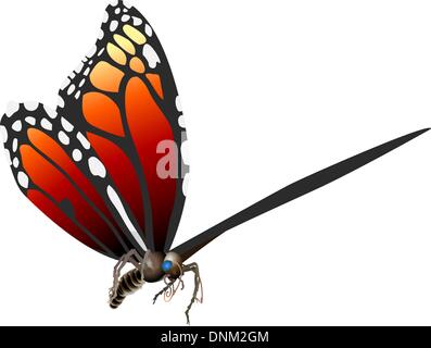 Un papillon . Art vectoriel dans Adobe Illustrator 8 format EPS. Peut être adapté à n'importe quelle taille sans perte de qualité. Illustration de Vecteur