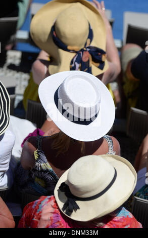 Auckland, Nouvelle-Zélande. 09Th Jan, 2014. Fans au jour 4 de l'ASB Classic Women's International. ASB Tennis Centre, Auckland : l'action de Crédit Plus Sport/Alamy Live News Banque D'Images