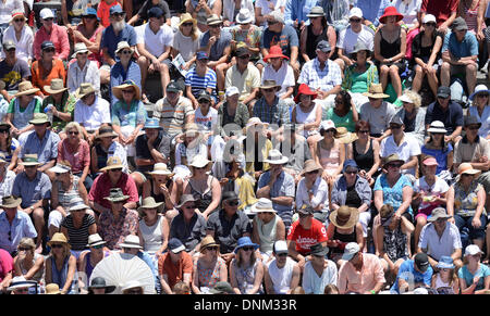 Auckland, Nouvelle-Zélande. 09Th Jan, 2014. Fans au jour 4 de l'ASB Classic Women's International. ASB Tennis Centre, Auckland : l'action de Crédit Plus Sport/Alamy Live News Banque D'Images
