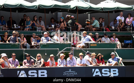Auckland, Nouvelle-Zélande. 09Th Jan, 2014. Tennis fans au jour 4 de l'ASB Classic Women's International. ASB Tennis Centre, Auckland : l'action de Crédit Plus Sport/Alamy Live News Banque D'Images