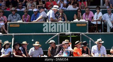 Auckland, Nouvelle-Zélande. 09Th Jan, 2014. Tennis fans au jour 4 de l'ASB Classic Women's International. ASB Tennis Centre, Auckland : l'action de Crédit Plus Sport/Alamy Live News Banque D'Images
