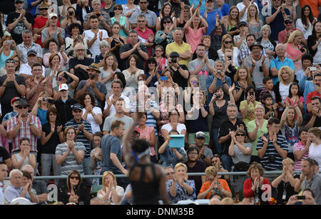 Auckland, Nouvelle-Zélande. 09Th Jan, 2014. Tennis fans au jour 4 de l'ASB Classic Women's International. ASB Tennis Centre, Auckland : l'action de Crédit Plus Sport/Alamy Live News Banque D'Images