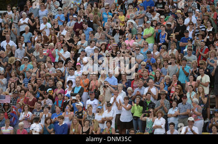 Auckland, Nouvelle-Zélande. 09Th Jan, 2014. Tennis fans au jour 4 de l'ASB Classic Women's International. ASB Tennis Centre, Auckland : l'action de Crédit Plus Sport/Alamy Live News Banque D'Images