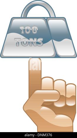 Illustration d'une part le poids de levage Illustration de Vecteur