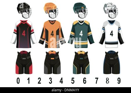 Un vecteur illustration de jersey de hockey sur glace Illustration de Vecteur