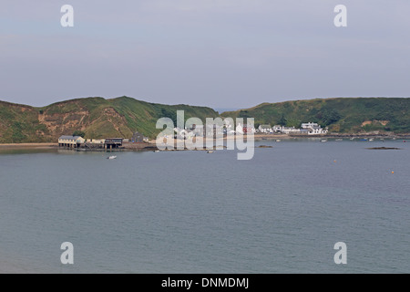 Dinillaen Porth Nefyn Morfa Gwynedd au Pays de Galles Banque D'Images