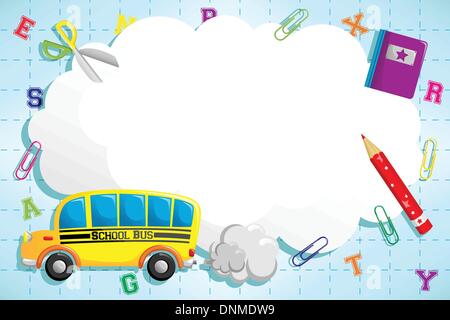 Un vecteur illustration de fond retour à l'école Illustration de Vecteur