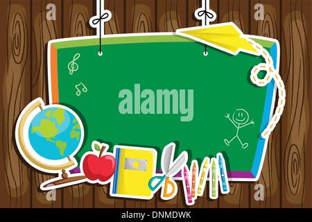 Un vecteur illustration de fond retour à l'école Illustration de Vecteur