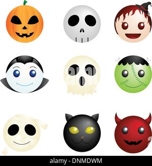 Un vecteur illustration de l'une des icônes de personnages de l'Halloween Illustration de Vecteur