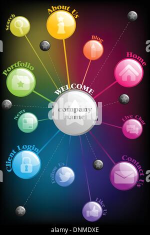 Un vecteur illustration d'un ensemble d'éléments web Illustration de Vecteur