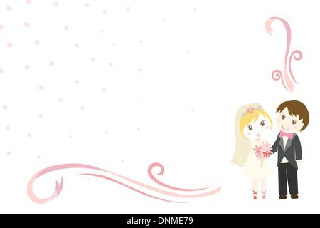 Un vecteur illustration d'une conception d'invitation de mariage Illustration de Vecteur