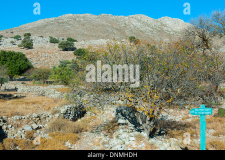 Haïti, île de Tilos, Bucht von Livadia, Wanderweg nach Micro Chorio Banque D'Images