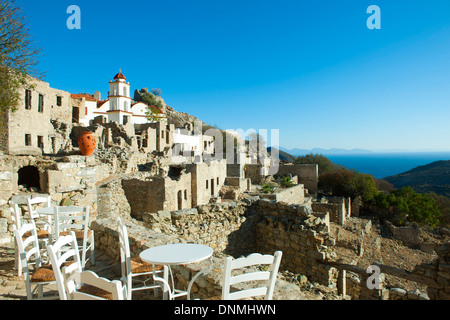 Haïti, île de Tilos, verlassenes Dorf Mikro Chorio Banque D'Images