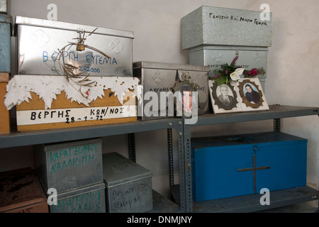 Haïti, île de Tilos, Inselhauptort Megalo Chorio, mausolée, Dorffriedhof Banque D'Images