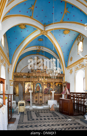 Haïti, île de Tilos, Inselhauptort Megalo Chorio, Kirche am Friedhof Banque D'Images