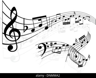 Origines notes de musique Illustration de Vecteur