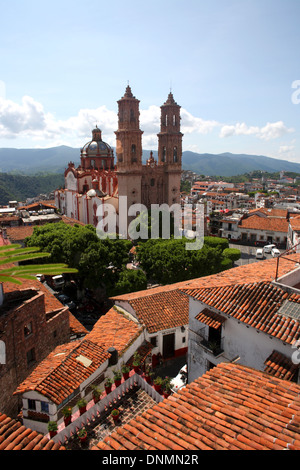 Santa Prisca y San Sebastian église de Taxco de Alarcon, dans l'État de Guerrero, au Mexique, le 22 août 2007. Banque D'Images