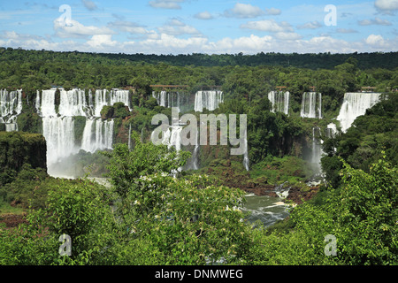 Le Brésil, l'État de Parana, Iguazu National Park, UNESCO World Heritage, chutes d'Iguazu Banque D'Images