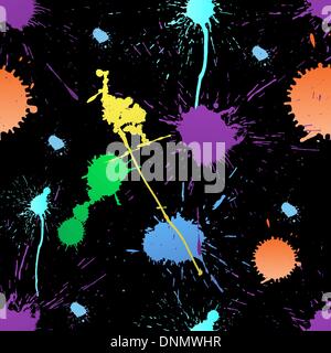 Abstract grunge vector seamless pattern. Pour faire facile modèle transparente juste glisser tous les groupe en bar, nuances et l'utiliser pour remplir les contours. Illustration de Vecteur