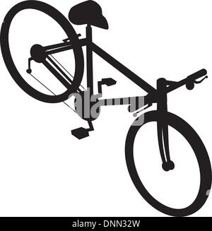 Illustration d'un vélo vélo de course vue d'angle élevée fait dans le style rétro isolées sur fond blanc. Illustration de Vecteur