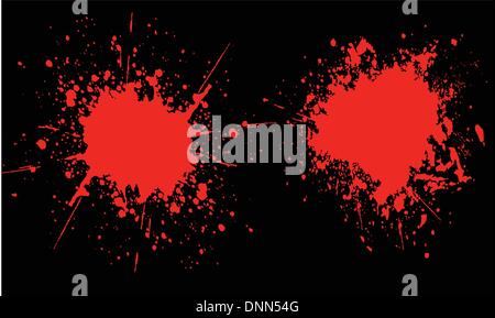 Mouchetures noires sur le sang Illustration de Vecteur