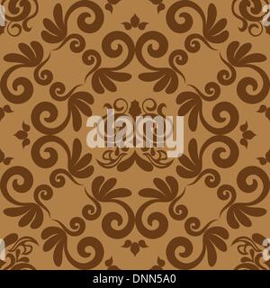 Damask seamless background design pour le vôtre. Pour faire facile modèle transparente juste glisser tous les groupe en bar, nuances et l'utiliser pour remplir les contours. Illustration de Vecteur