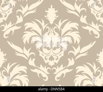 Damask seamless background design pour le vôtre. Pour faire facile modèle transparente juste glisser tous les groupe en bar, nuances et l'utiliser pour remplir les contours. Illustration de Vecteur