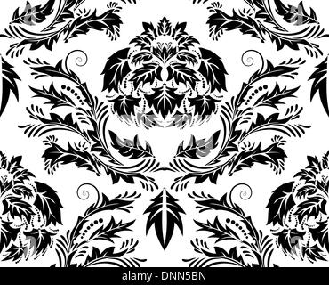 Damask seamless background design pour le vôtre. Pour faire facile modèle transparente juste glisser tous les groupe en bar, nuances et l'utiliser pour remplir les contours. Illustration de Vecteur