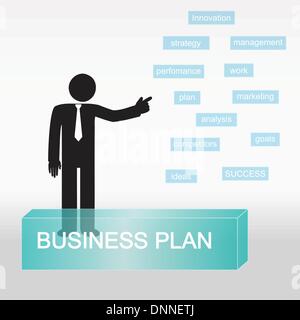 Figure expliquer business plan concept- concept abstract background Illustration de Vecteur