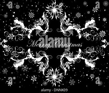 Beau Noël vecteur (Nouvel An) Cadre pour l'utilisation de conception Illustration de Vecteur