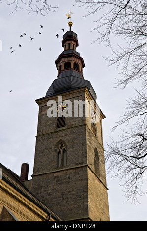 Clocher de l'Église, Höchstadt, Allemagne Banque D'Images