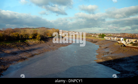 Une vue de la rivière Usk à au nord de Newport South Wales UK KATHY DEWITT Banque D'Images