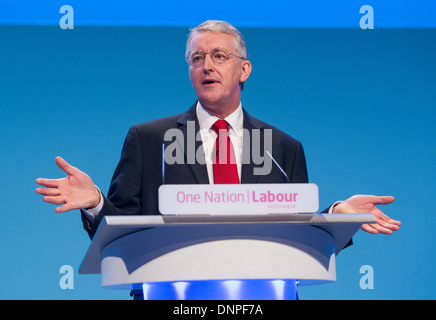 Hilary Benn, s'exprimant lors de la conférence du parti travailliste Banque D'Images