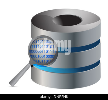 La recherche de contenu serveur concept illustration design over white Banque D'Images