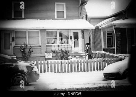 Bloomington, Indiana, USA. 06Th Jan, 2014. Indianapolis journée d'hiver. Couverture de neige et de gel temeratures Indiana avec des températures sous zéro et plus de neige prévues au cours du week-end. Crédit : Jeremy Hogan/Alamy Live News Banque D'Images