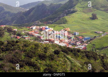 Vue depuis le Mirador de Jardina, Parque Rural de Anaga, nord de Ténérife, Espagne Banque D'Images