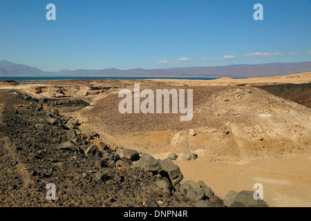 Voir le lac Assal, Djibouti, Corne de l'Afrique Banque D'Images