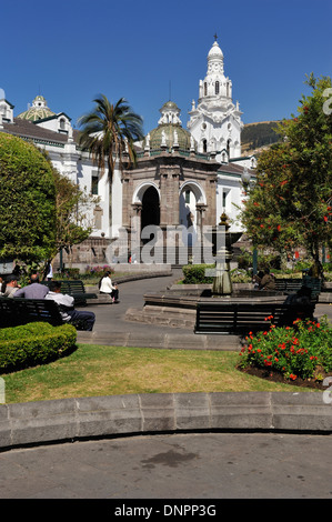 Cathédrale de la ville de Quito, capitale de l'Équateur Banque D'Images