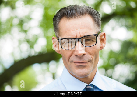 Portrait of Businessman Outdoors, Mannheim, Baden-Wurttemberg, Germany Banque D'Images