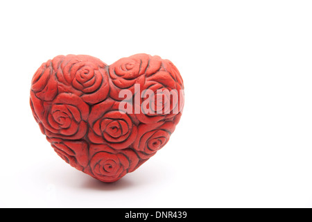 Coeur de pierre rouge Banque D'Images