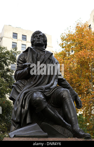 Robert Burns memorial de l'Embankment Gardens à Londres, en Angleterre. Banque D'Images