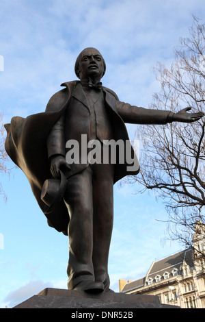 Statue de David Lloyd George (1883 - 1945) à Londres, en Angleterre. Banque D'Images