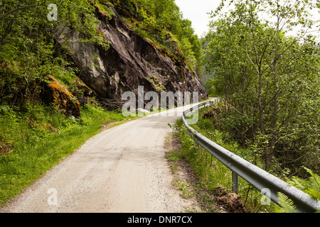 Route de montagne vide en Norvège Banque D'Images