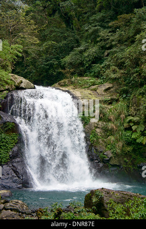 Cascade dans la vallée de Wulai, Taiwan Banque D'Images