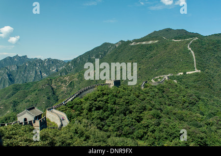 La Grande Muraille à Mutianyu Salon à Pékin, Chine Banque D'Images