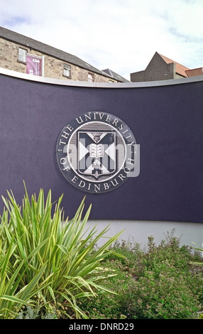L'Université d'Édimbourg signent, Pleasance, Édimbourg, Écosse, Royaume-Uni Banque D'Images